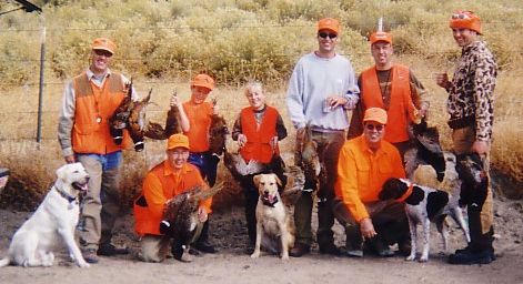 Ammo, Remi, and hunting group in North Dakota
